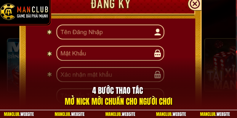 4 bước thao tác mở nick mới chuẩn cho người chơi