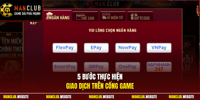 5 bước thực hiện giao dịch trên cổng game