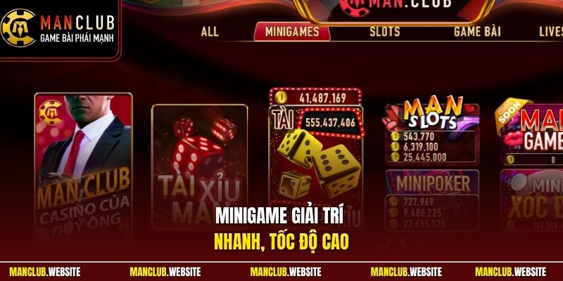 Minigame giải trí nhanh, tốc độ cao